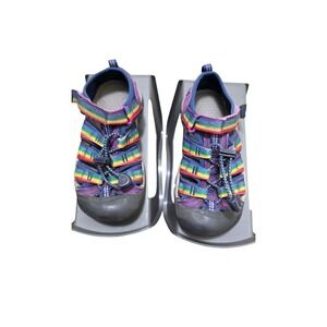 Keen Kids 13 Purple Rainbow Multi-Color Closed Toe Sandals Adjustable Straps